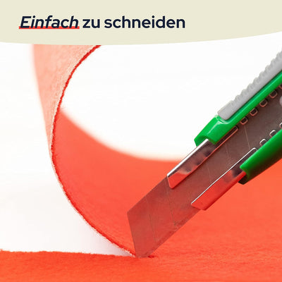 Primaflor Event-Teppich Meterware Podium - Weiss mit Schutzfolie, 1,00m x 10,00m, Viele Farben, Ruts