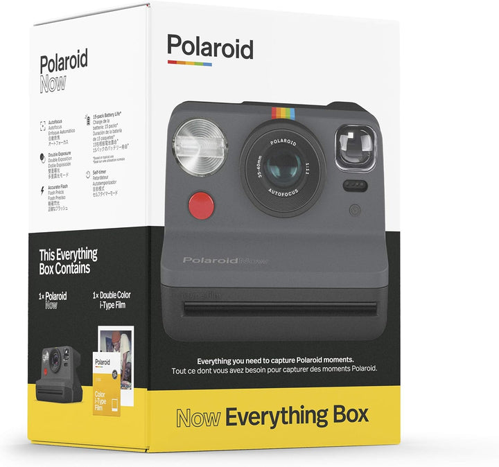 Everything Box Polaroid Now - Schwarz Schwarz Everything Box Kamera Color Film, Schwarz Everything B