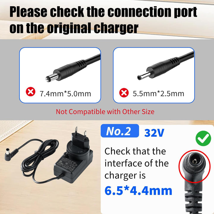 32V Ladegerät für Shark XBATR725SLEU 25.2V Akku, Ersatz für Shark XBATR725SLEU Lithium-Ionen-Akku-Ne