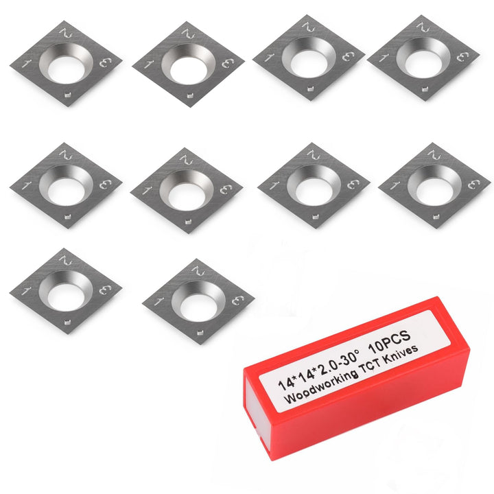 Trvoxviq Wendeplatten Wendemesser 10 Stück Ersatzklingen(14x14X2mm, 30°) für Drehmeissel Planfräser