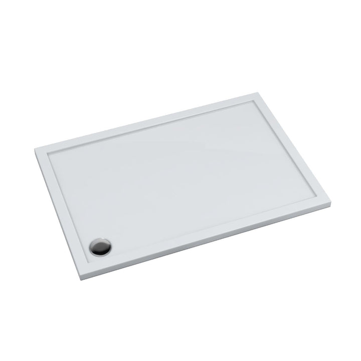 AQUABAD Duschwanne/Duschtasse Villa mit LeakProtect Technologie Smooth White 90x120cm Rechteck 90 x