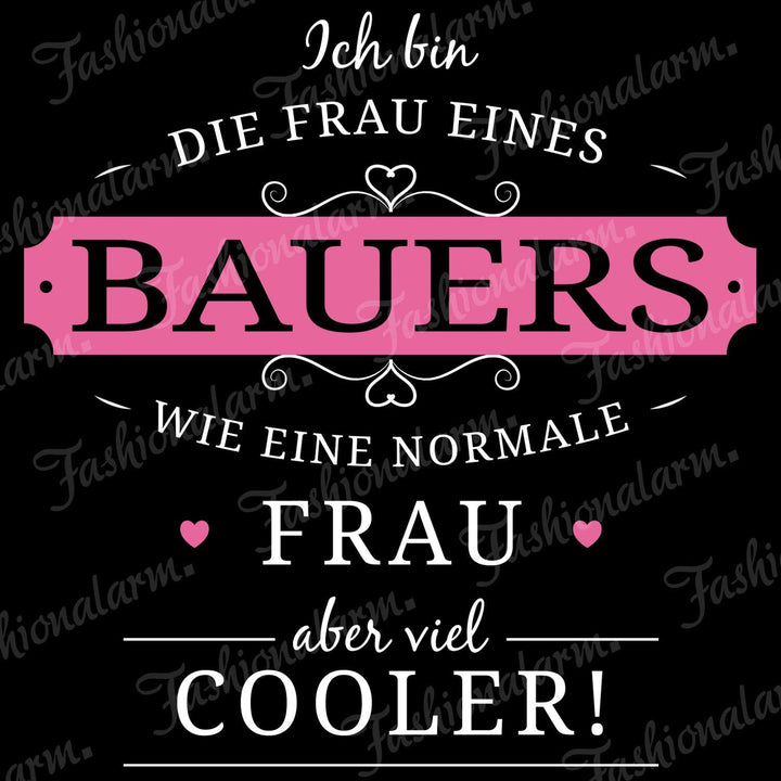 Fashionalarm Damen Kapuzenpullover - Frau eines Bauers | Fun Lustig Hoodie Spruch Geschenk-Idee für