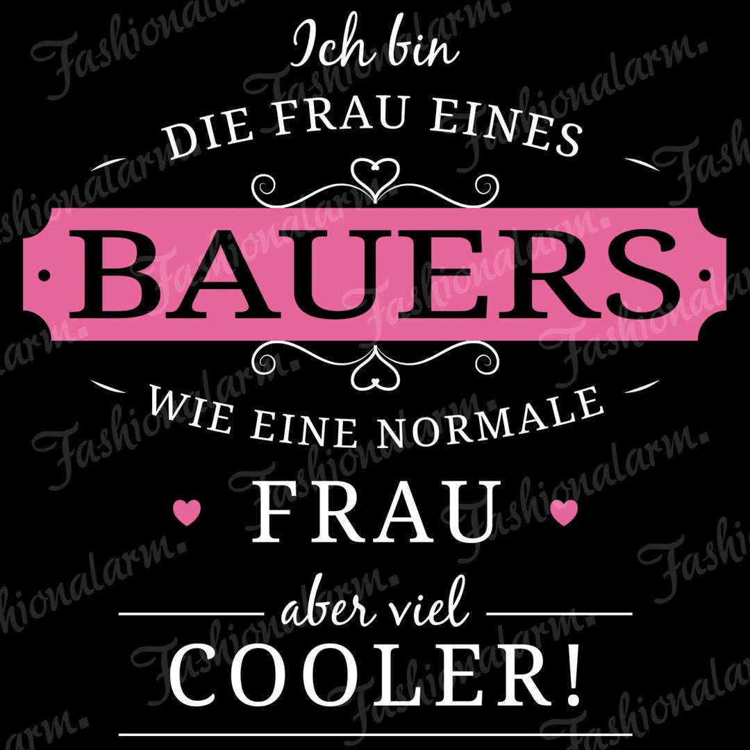 Damen Kapuzenpullover - Frau eines Bauers | Fun Lustig Hoodie Spruch Geschenk-Idee für verheiratete