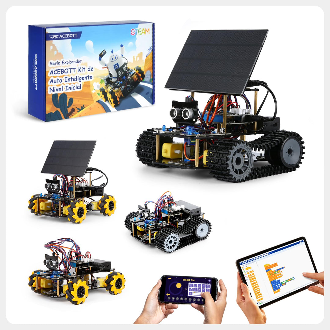 Roboterbausatz, Robotik für Kinder im Alter von 8–12 12–16+ Jahren, 4-in-1-ESP32-Smart-Tank-Solarrob
