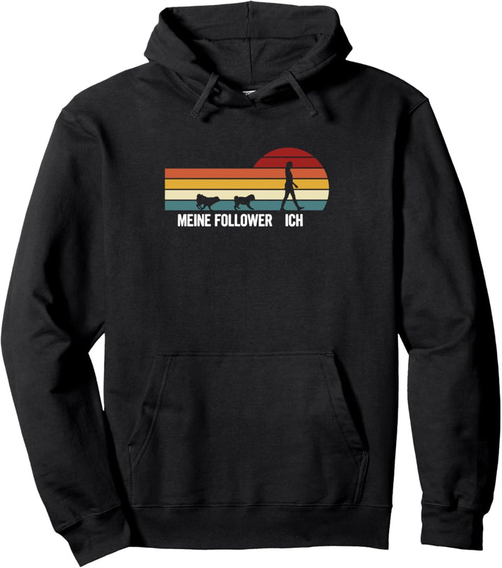 Meine Follower Ich Mops Hund Hundebesitzer Spruch Pullover Hoodie
