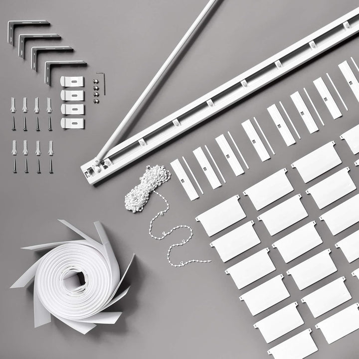 JalousieCrew Vertikal Lamellenvorhang Farbe weiss - Breite 100 bis 250 cm - Höhe 250 cm (individuell