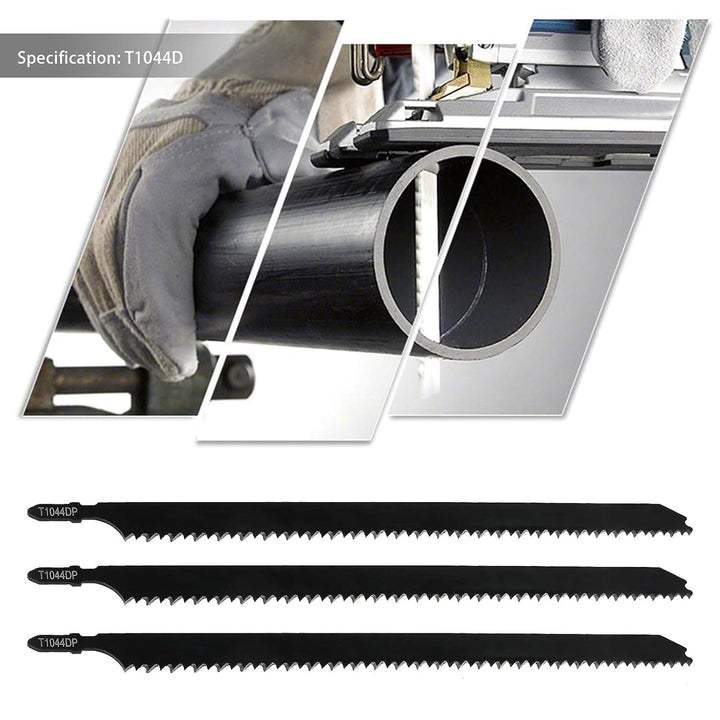 EMSea T1044D Stichsägeblätter, lang, 250 mm, T-Form, für saubere und schnelle Schnitte von Holz, für