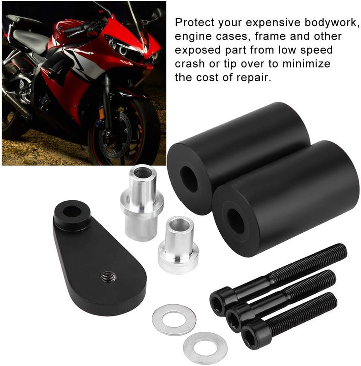 Qiilu Rahmen Slider, Metall Crash Protector Kit für ABS, Motorrad Ersatzteile Kit Rahmen Crash Prote
