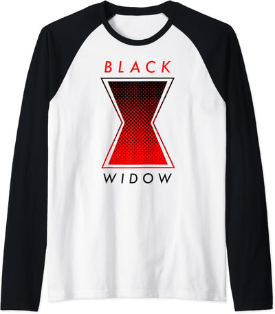 Marvel Black Widow Halftone Logo Raglan