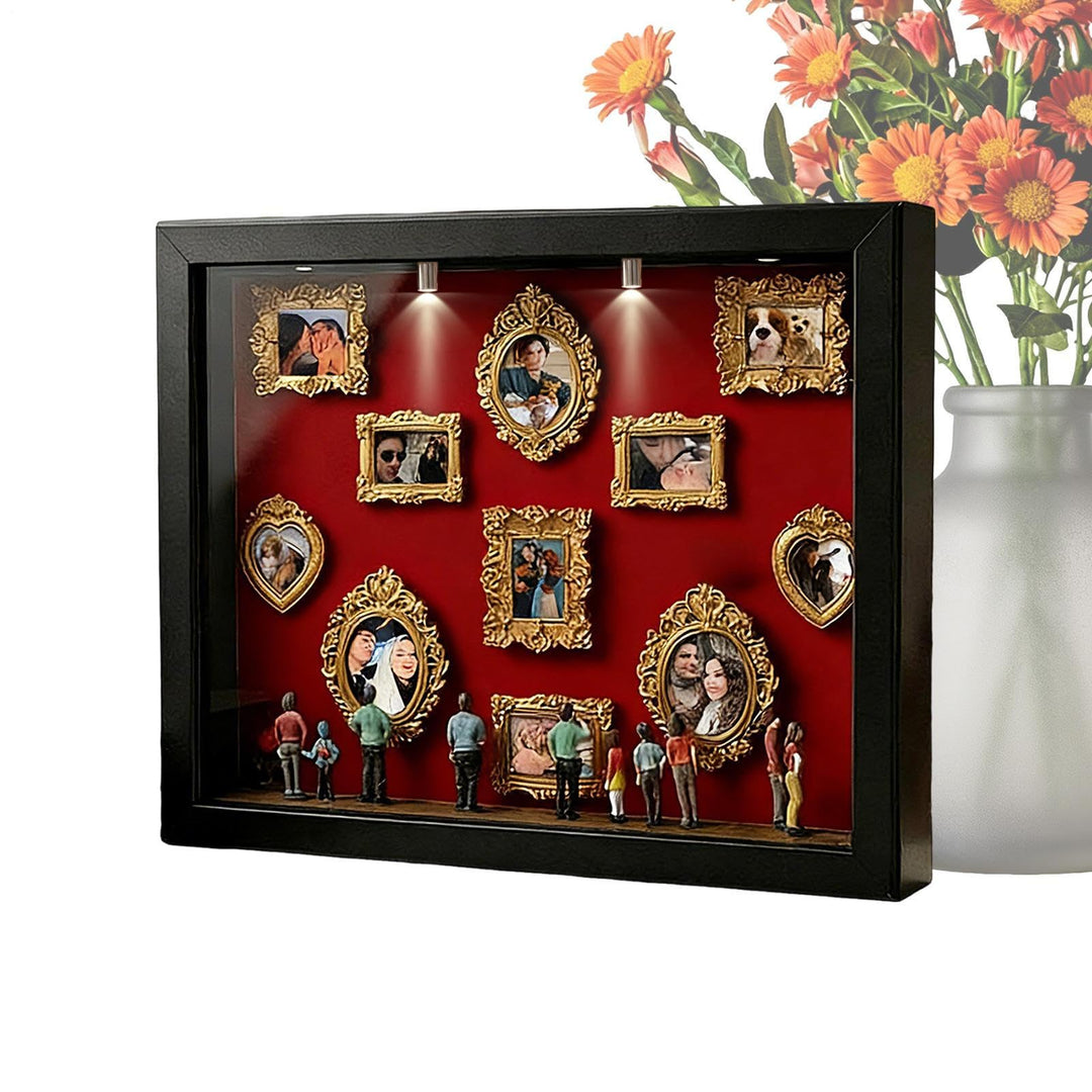 Mini Museum Bilderrahmen Personalisiert„Museum of Us“, 3D Bilderrahmen Personalisiert Mit Fotos- DIY