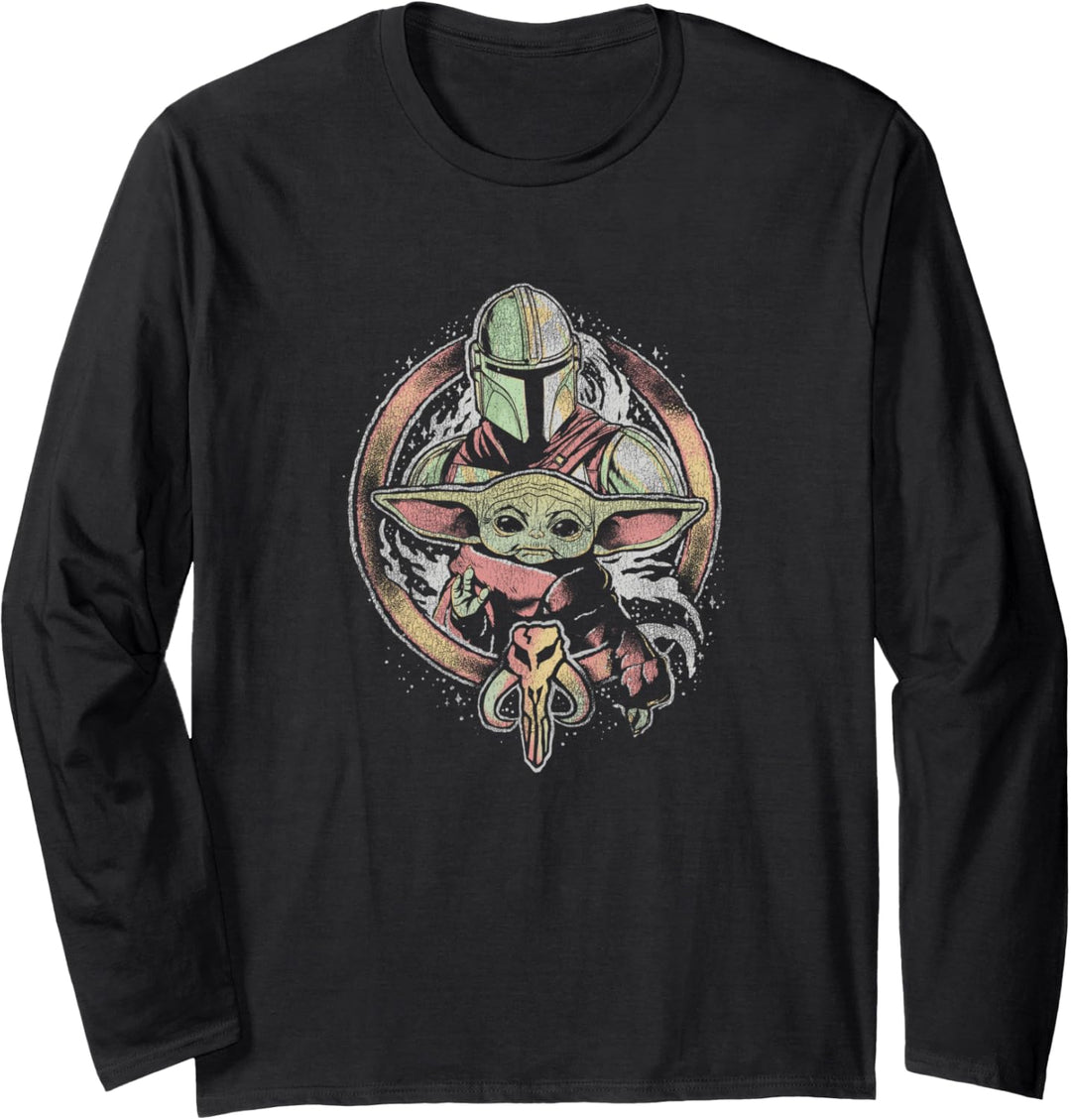 Star Wars: The Mandalorian- Buddies Circle vorne und hinten Langarmshirt