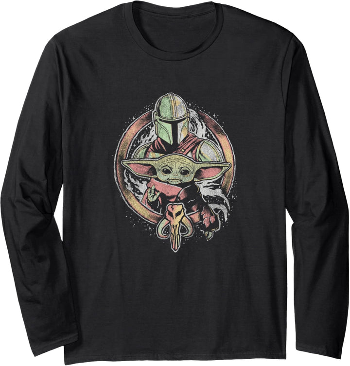 Star Wars: The Mandalorian- Buddies Circle vorne und hinten Langarmshirt
