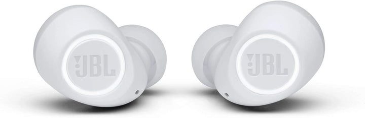 JBL Free II Wasserdichte True-Wireless In-Ear-Sport-Kopfhörer in Weiss – Musik Streaming bis zu 24 S
