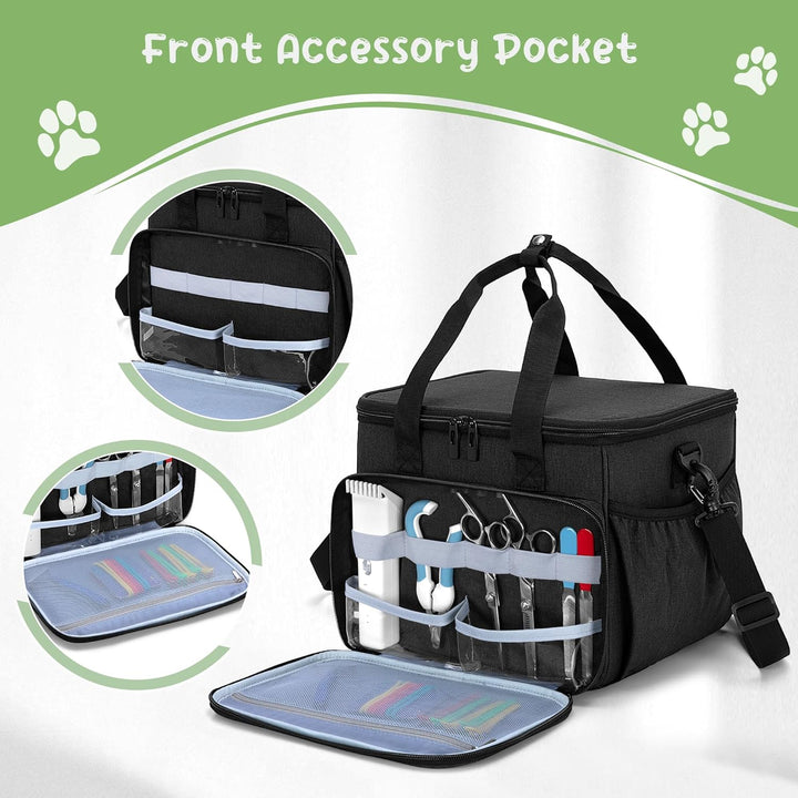 CURMIO Hundepflegetasche, Haustierpflege Tasche, Organizer Tragetasche für Hundepflegezubehör, Hunde