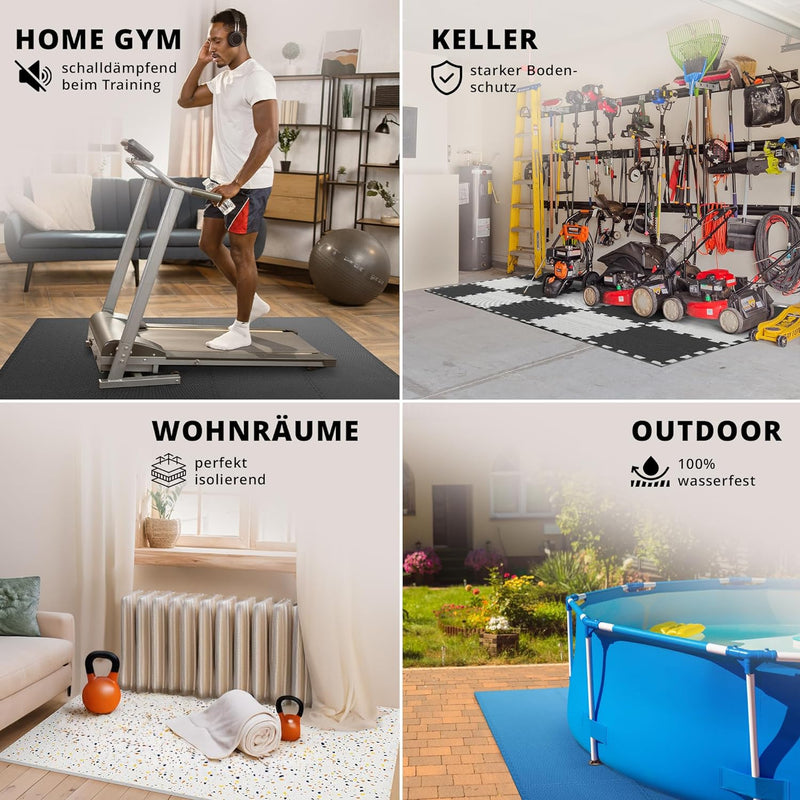 Schutzmatten Bodenschutzmatte Set Sportmatte Gymnastikmatte Puzzlematte: Puzzle Matte Fitnessmatte T