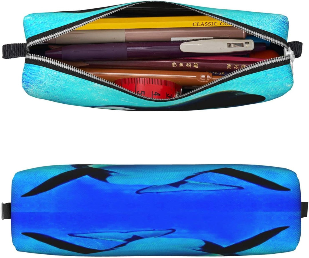Federmäppchen Orca Wale Schwimmen Federmappe Etui für Jungen Mädchen Grosse Schulsachen Federtasche
