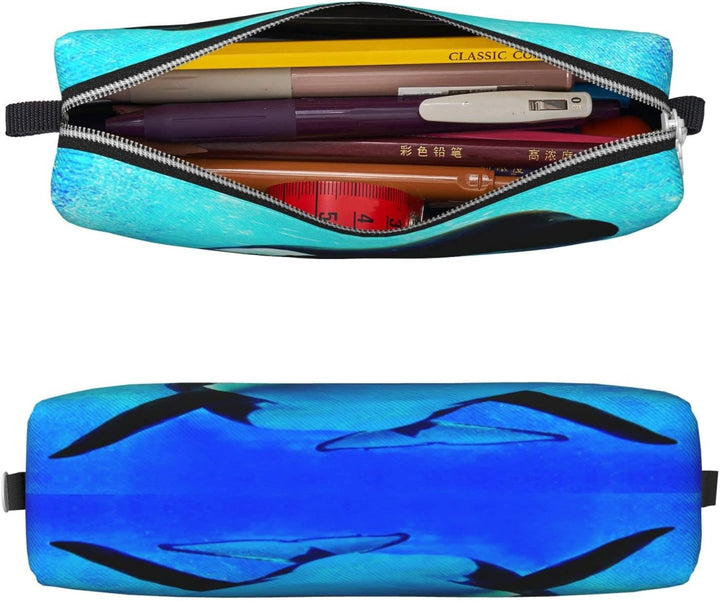 Federmäppchen Orca Wale Schwimmen Federmappe Etui für Jungen Mädchen Grosse Schulsachen Federtasche