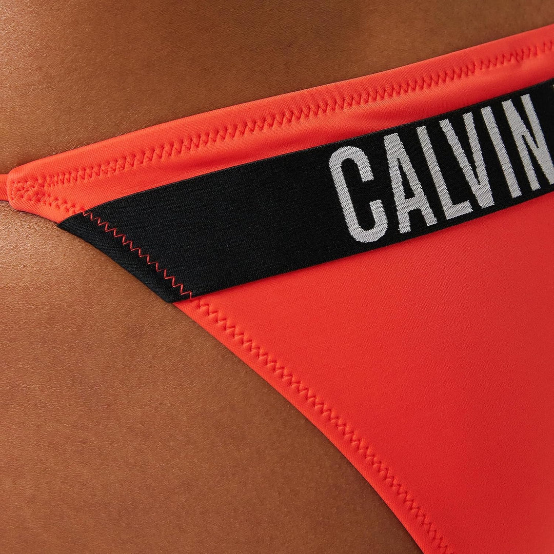 Calvin Klein Damen String Side Tie String-Seitenschnürung S Orange (Bright Vermillion), S Orange (Br