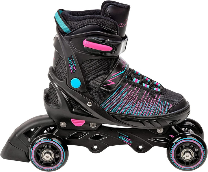 RAVEN 4in1 Inline Skates Triskates Rollschuhe Schlittschuhe Inliner für Kinder Erwachsene Mädchen Da