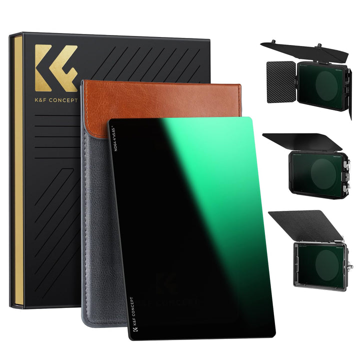 K&F Concept 4 x 5,65" ND64 Filter(6 Blendenstufen),Dicke 4mm Rechteckfilter quadratischer Graufilter