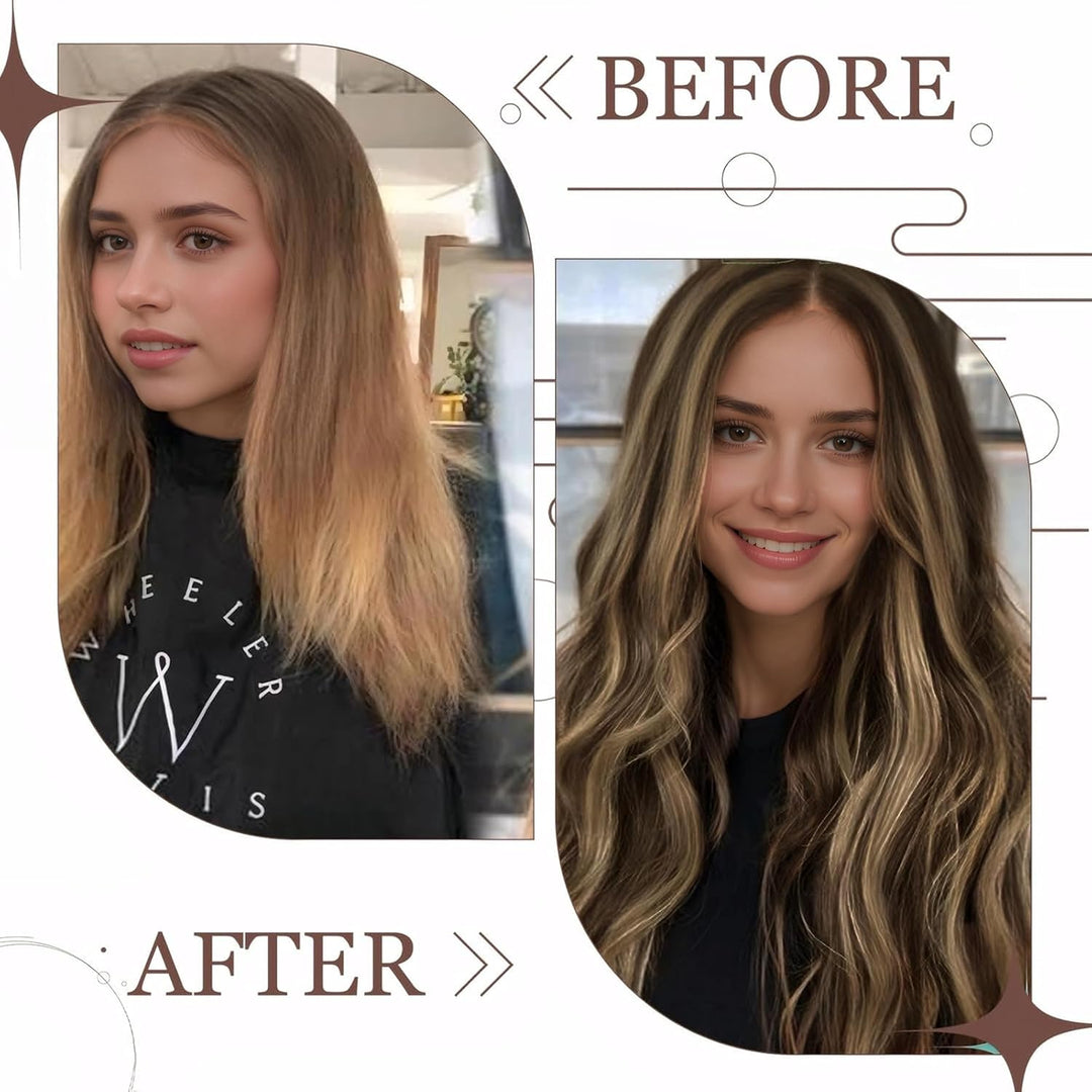Hetto Clip Extensions Echthaar Braun Clip in Haar Extensions Remy Echthaar Extensions Clip in Haarve