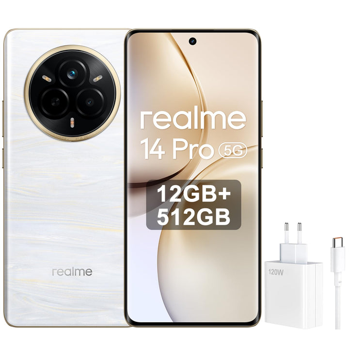 realme 14 Pro 5G Smartphone | 12GB RAM 512GB Speicher | 50MP Kamera | 120Hz OLED Display | 6000mAh A