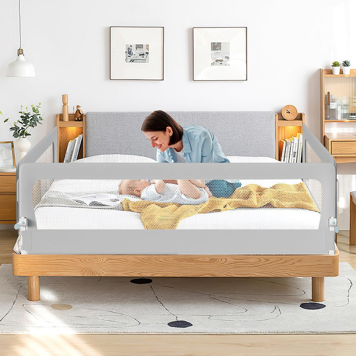 Rausfallschutz Bett, Rausfallschutz Boxspringbett, Bettgitter höhenverstellbar 72-86 cm, zusammenkla