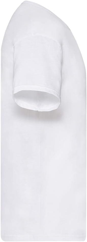 Fruit of the Loom Herren Original T T-Shirt (10er Pack oder 5er Pack) 5XL Weiss, 5XL Weiss