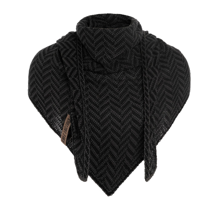 KNIT FACTORY - Dreiecksschal Vera - Damen Strickschal mit Wolle - Umschlagtuch für den Herbst und Wi