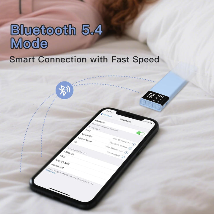 Pillow Speaker und Kissenlautsprecher Bluetooth, 36 Sounds, Display, Timer Blau, Blau