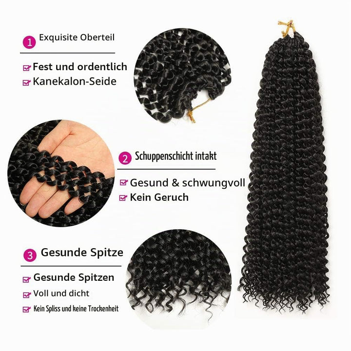 Passion Twist Hair, 6 Packungen 18-Zoll-Braids Extensions Faux Locs Crochet Hair YDDM Synthetische H