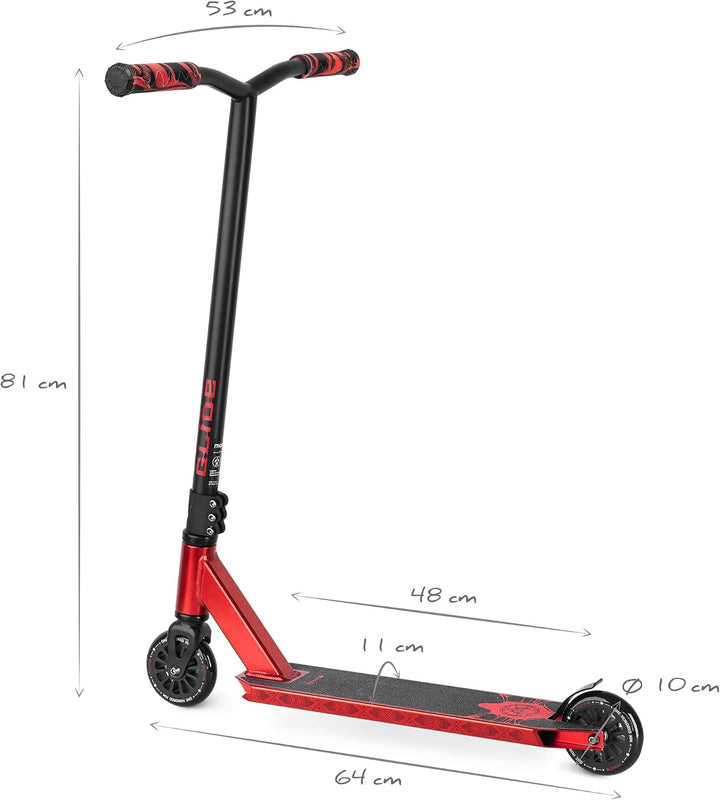 Movino Stunt Scooter Stunt Roller Kickscooter Professioneller Freestyle Roller Trick Roller ABEC 9 K