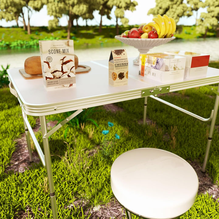 Lucn Klappbarer Campingtisch, tragbar, faltbar, Pop-Up-Picknick-Tische für den Innen- und Aussenbere