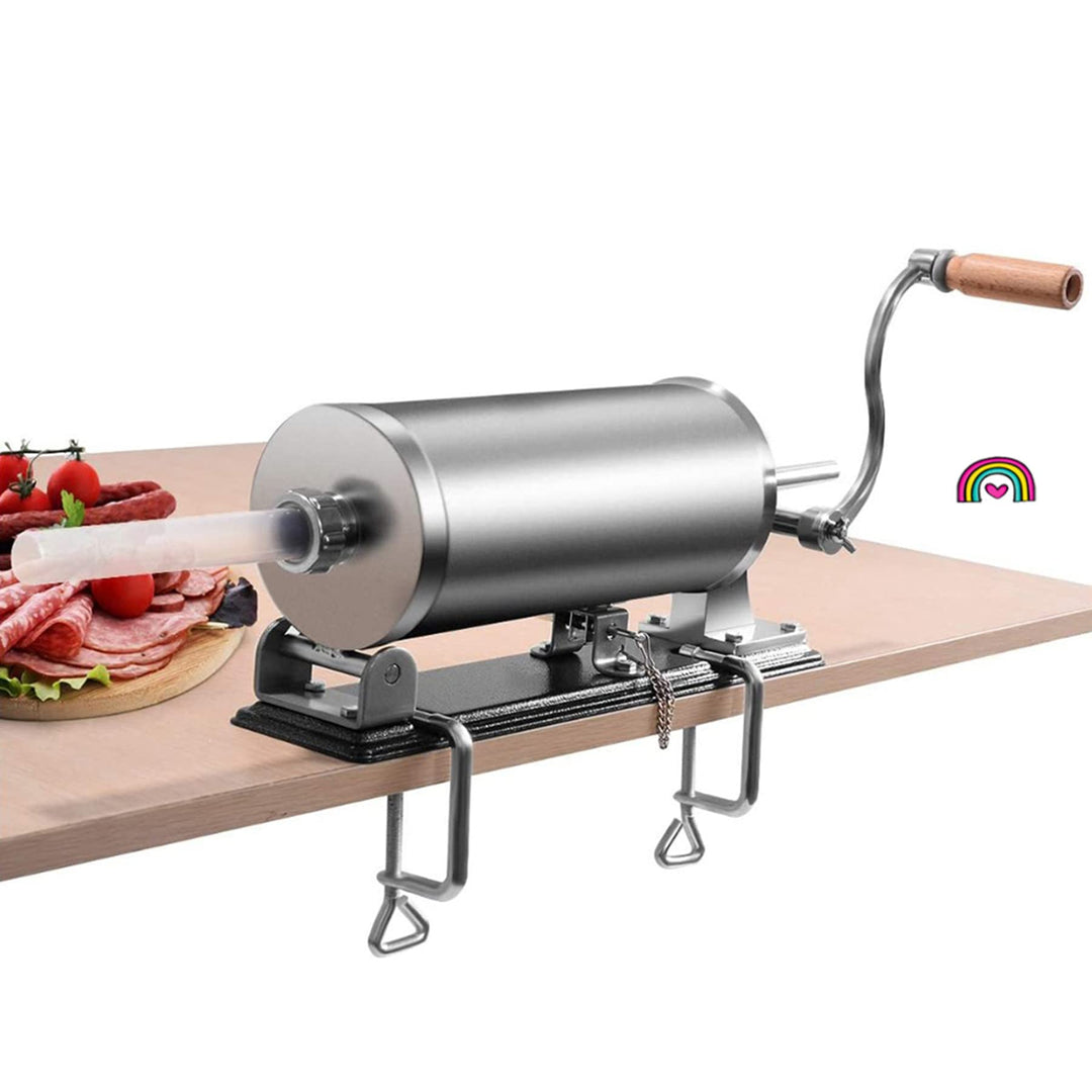 Wurstfüller Edelstahl, Wurstfüller manuell, Wurstmaschine aus Edelstahl, Wurstfüllmaschine silber, W
