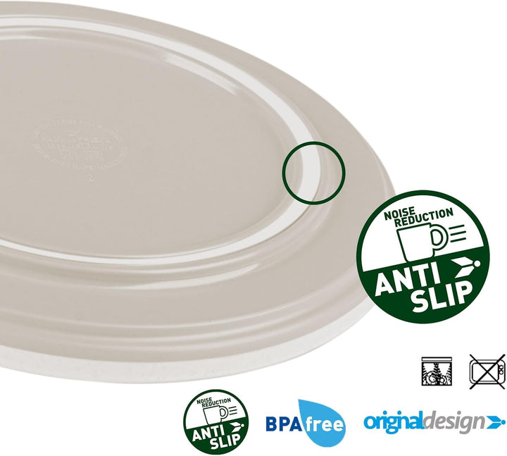 BRUNNER: Melamin Geschirr-Set Camping | 16-Teilig - Teller & Becher für 2-4 Personen | Lunch Box ODE