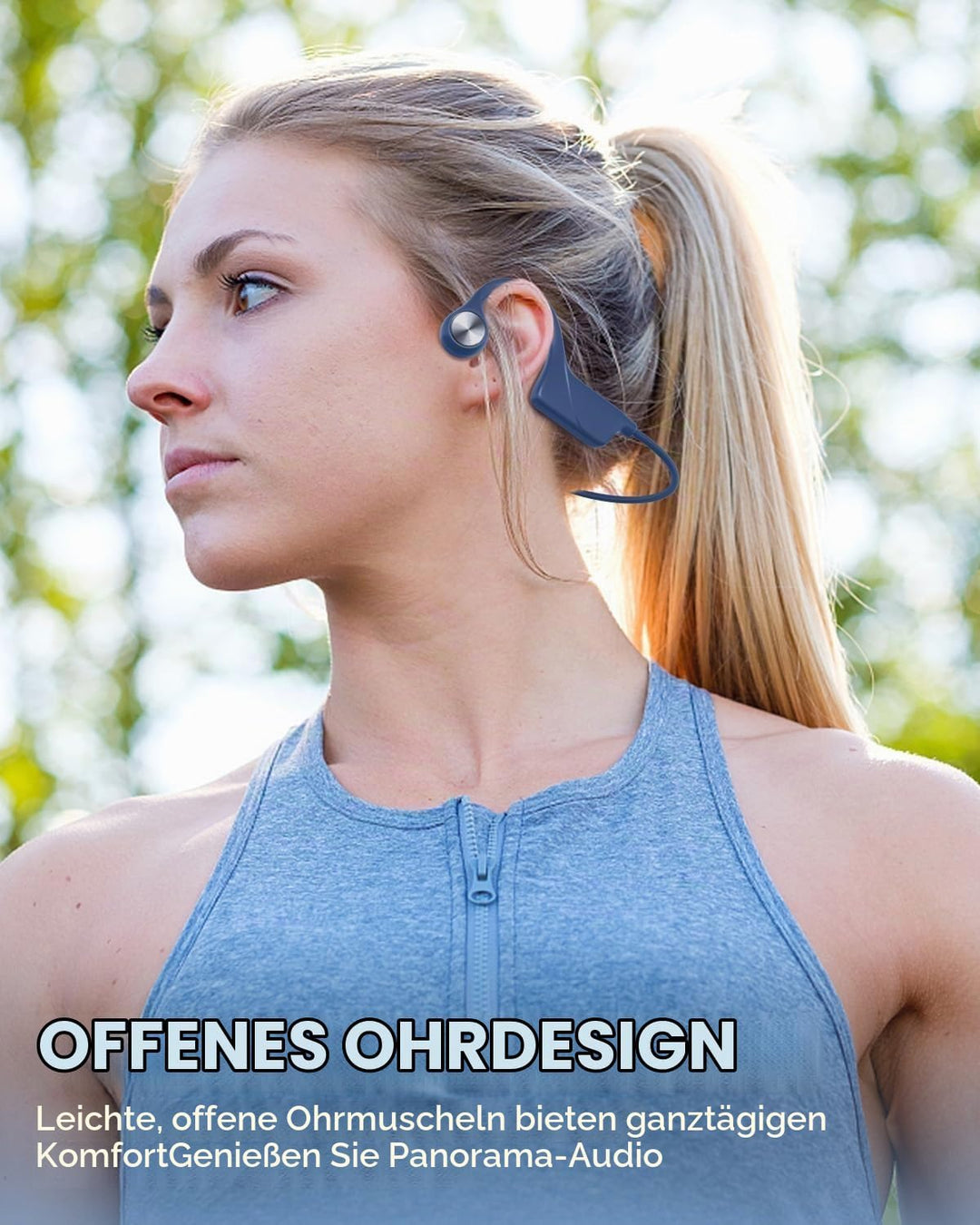 SANOTO Knochenschall Kopfhörer Bluetooth 5.3,Open Ear Kopfhörer Kabellos Bone Conduction Kopfhorer I