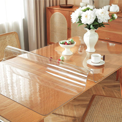 OstepDecor Tischfolie transparent 1.5mm 40 x 120cm Tischschutz transparent, Glasklare Schutzfolie au