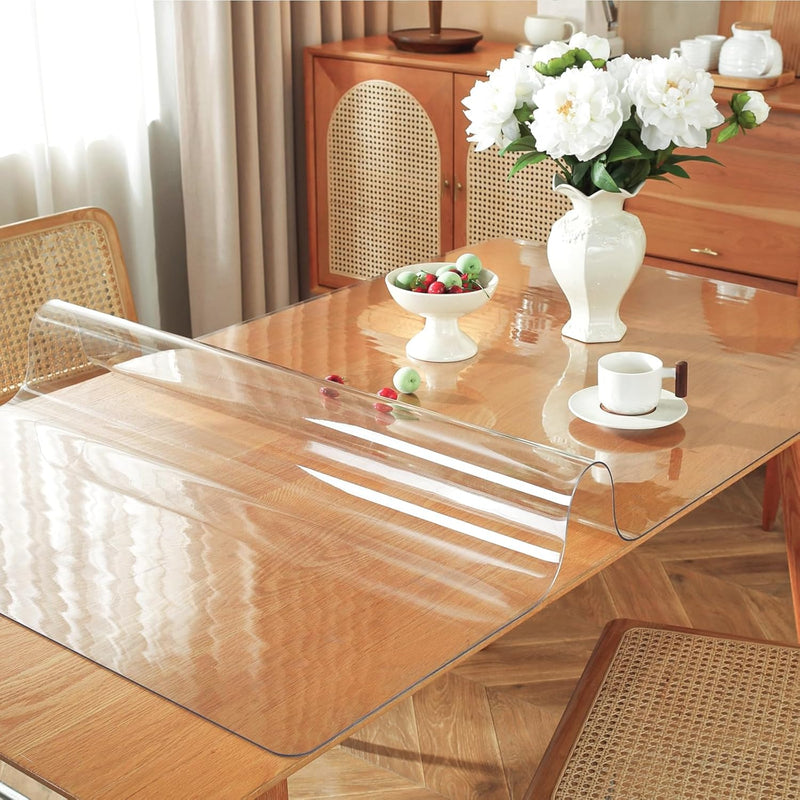 OstepDecor Tischfolie transparent 1.5mm 40 x 120cm Tischschutz transparent, Glasklare Schutzfolie au