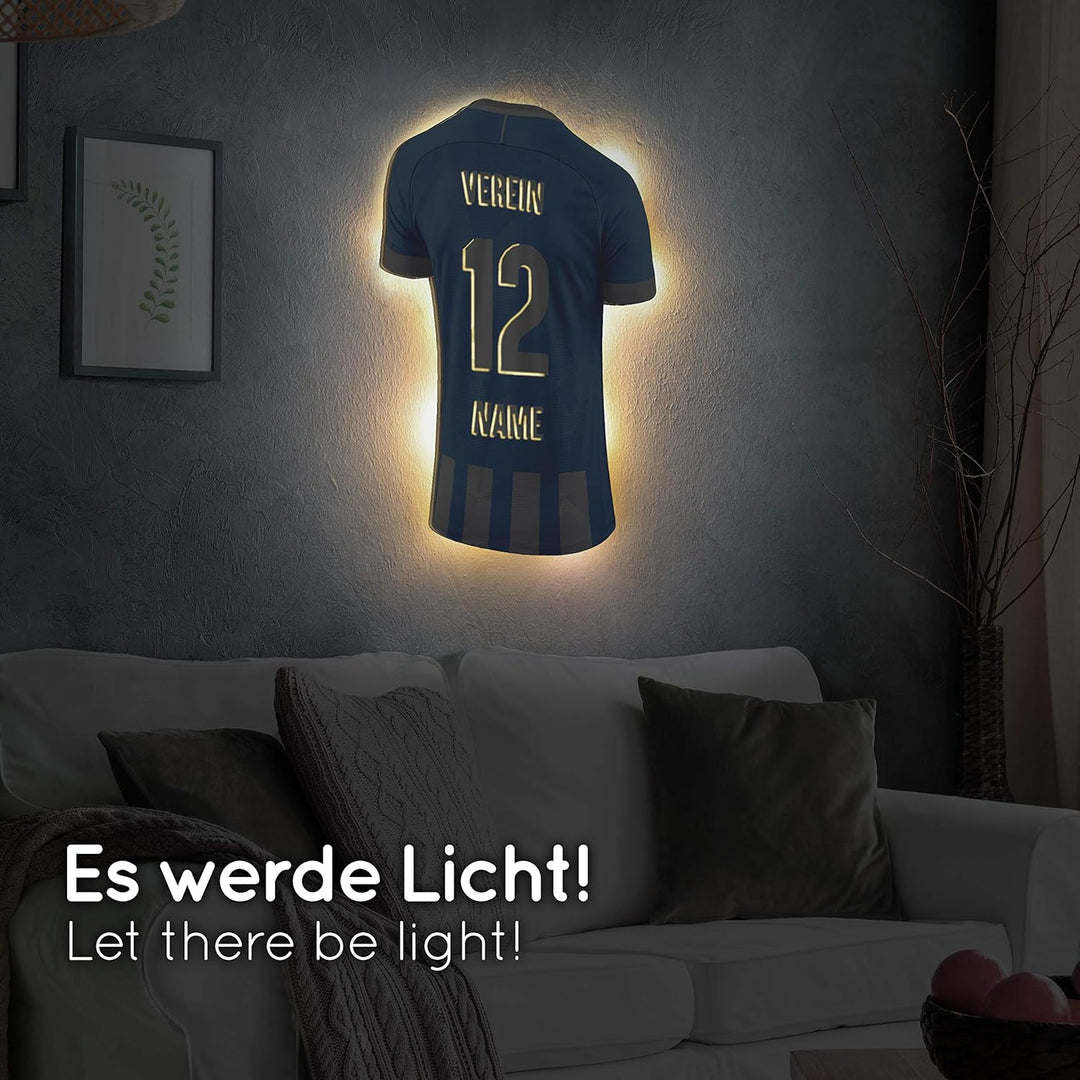 Elbeffekt Trikotlampe für Meppen Fans aus Holz - personalisierbares Geschenk - schenke dein individu