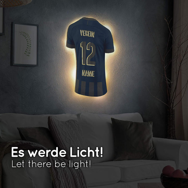 Elbeffekt Trikotlampe für Meppen Fans aus Holz - personalisierbares Geschenk - schenke dein individu