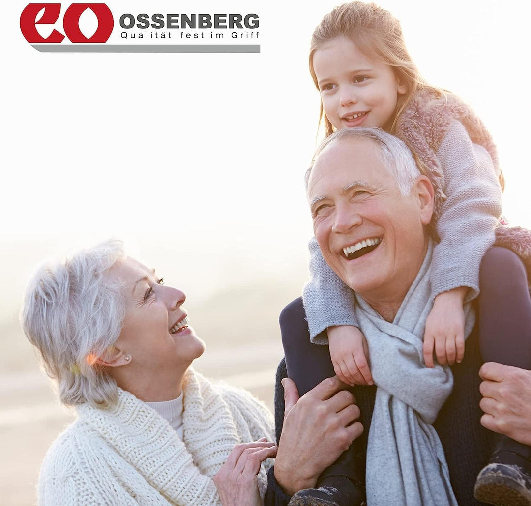 Ossenberg - Carbonstock in Rautenmuster - anthrazit glänzend - mit Escortgriff - Verstellbarer Carbo