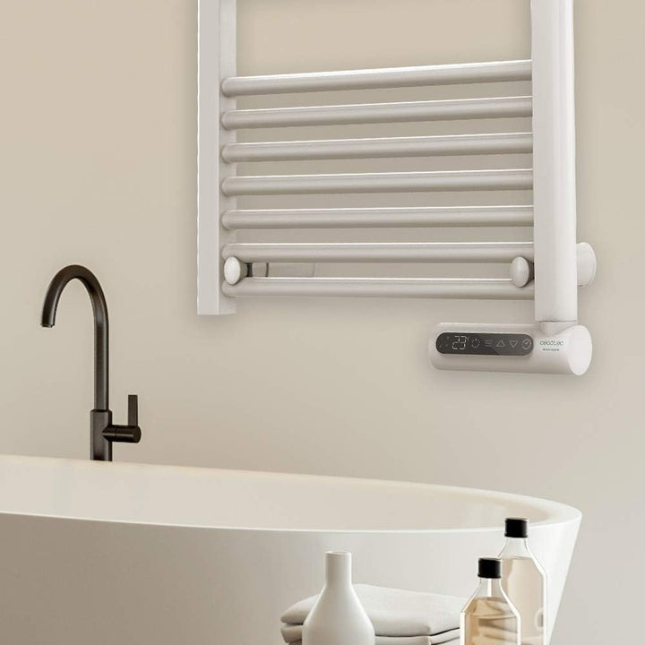 Cecotec Elektrischer Badheizkörper Ready Warm 9100 Smart Towel White. 500 W, LED-Anzeige, Touch Cont