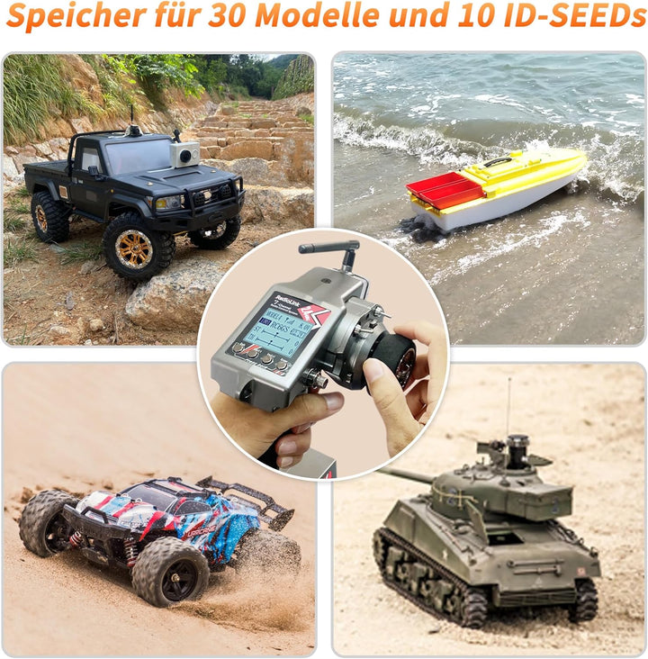 Radiolink RC6GS V3 7 Kanäle 2.4GHz RC Sender mit 2 Stück Empfängern R7FG, Gyro Telemetrie integriert