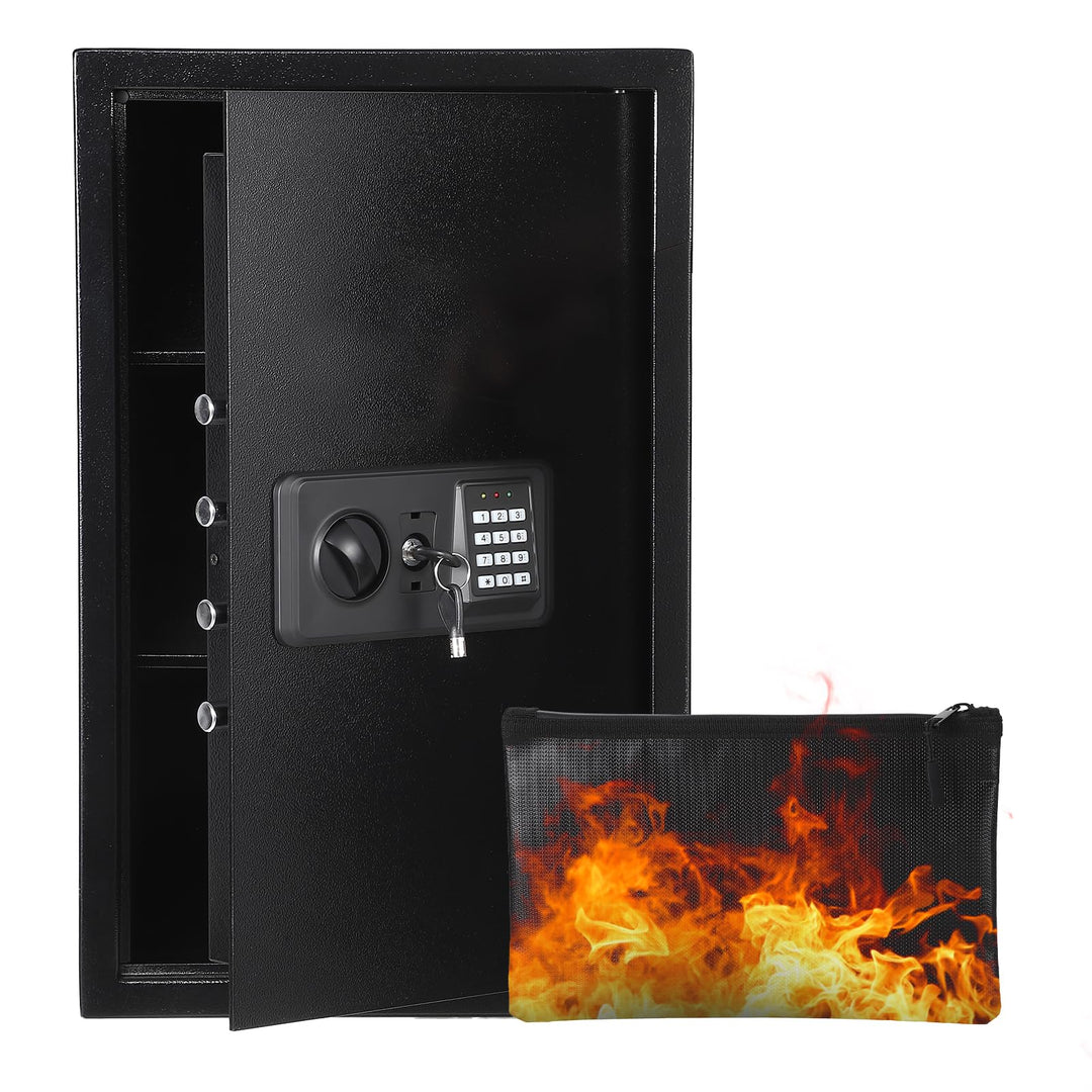 Garvee 70L Safe Tresor mit Zahlencode, Schlüssel & Feuerfester Tasche, Tresor für Zuhause / Hotel, A