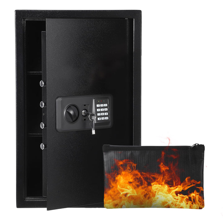 Garvee 70L Safe Tresor mit Zahlencode, Schlüssel & Feuerfester Tasche, Tresor für Zuhause / Hotel, A
