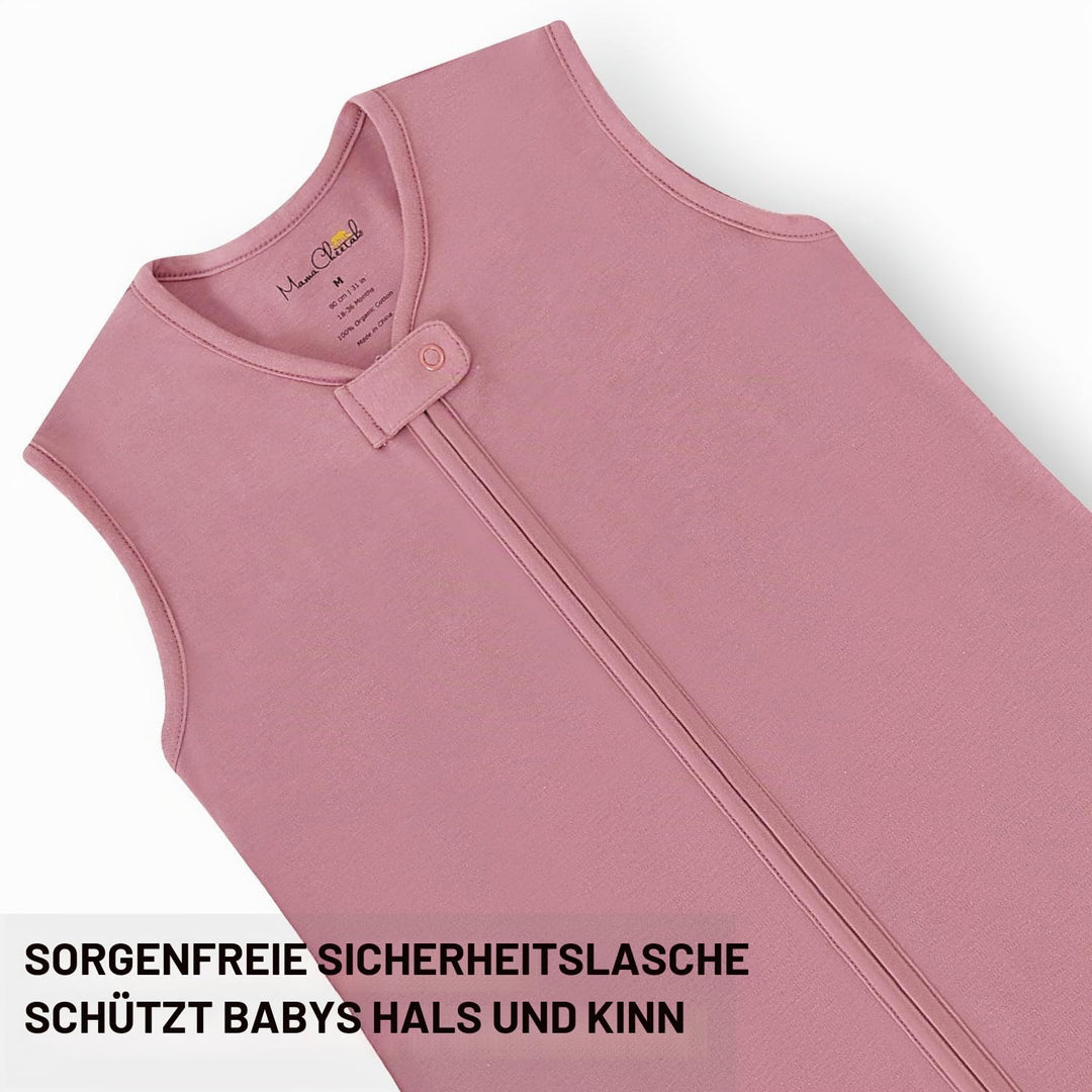Mama Cheetah Baby Schlafsack, Bio-Baumwolle, Tragbare Babydecke, Schlafsack mit 2-Wege-Reissverschlu
