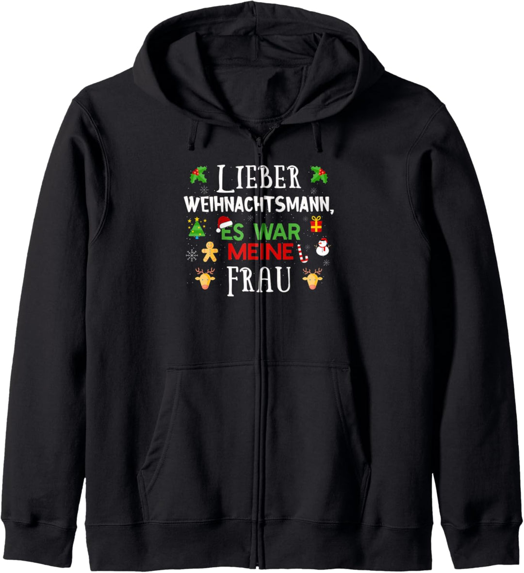 Lustiges Weihnachtsmann Ehefrau war es Mann Kapuzenjacke