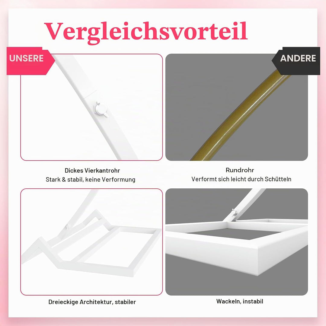 Wokceer Runder Hintergrundständer, 2,4 m, weisser Kreis, Ballonbogen-Rahmen für Hochzeit, Zeremonie,