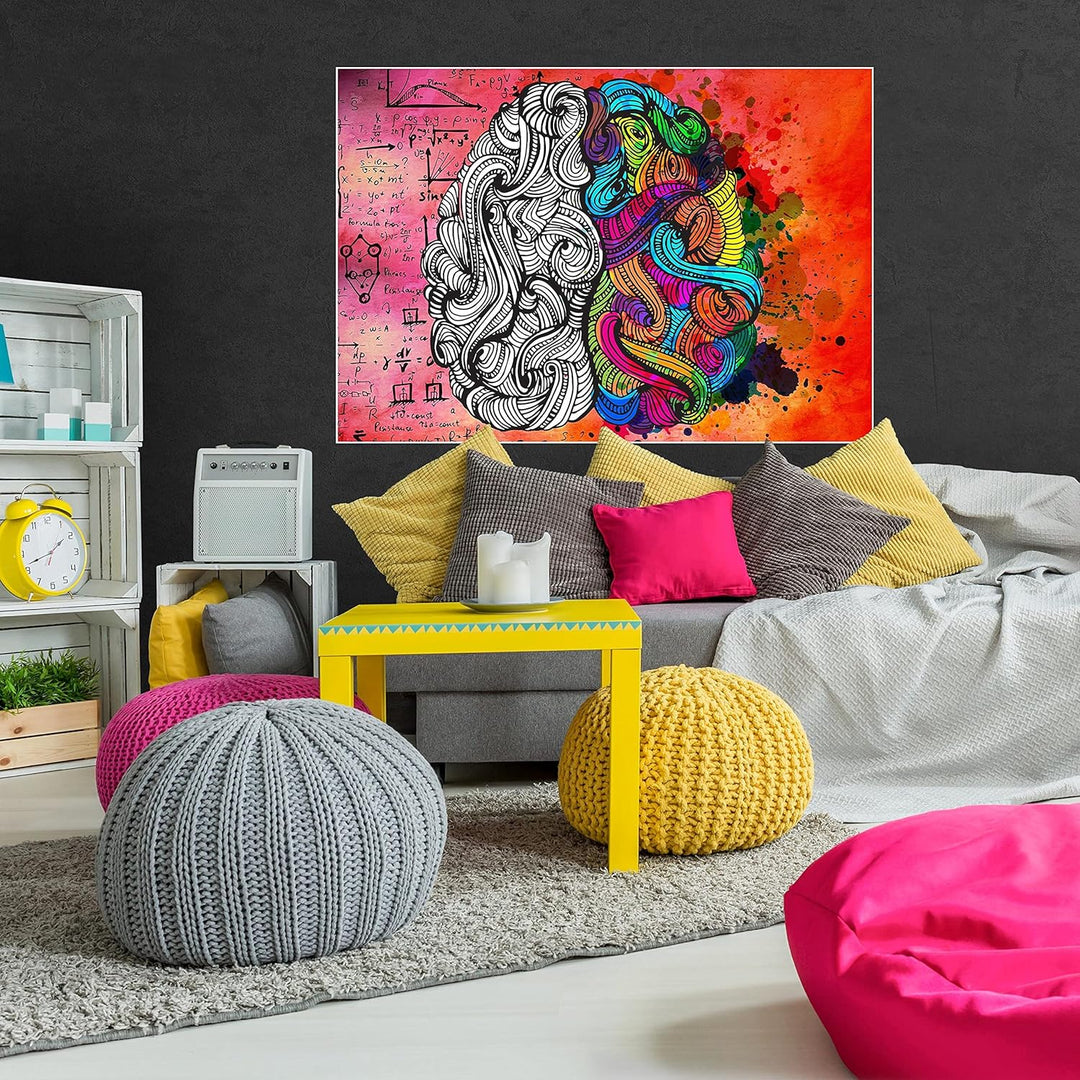 wandmotiv24 Poster als Wanddeko, Grösse 100x70cm, Erfolg beginnt im Kopf, Formeln, Moderne Wanddeko,