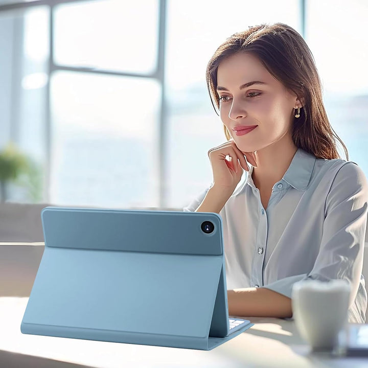Tastatur Hülle für Samsung Tab A11+ Plus/A9+ Plus 11 Zoll,Deutsches QWERTZ-Layout Tastaturen Hülle m